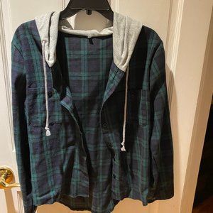 SHEIN Hooded Flannel